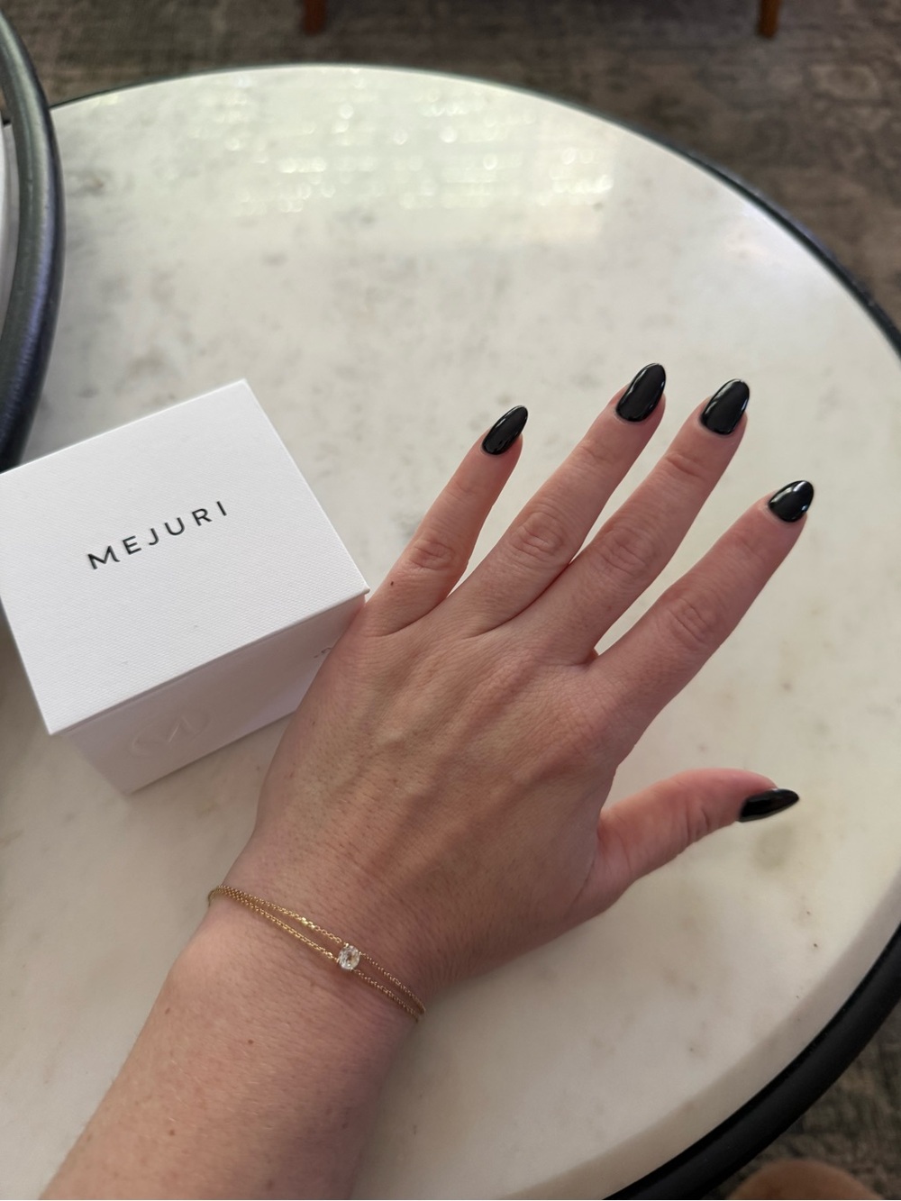 Mejuri 18k Gold Double Chain Adjustable Bracelet